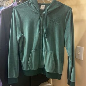 VS Pink Velvet Zip Up